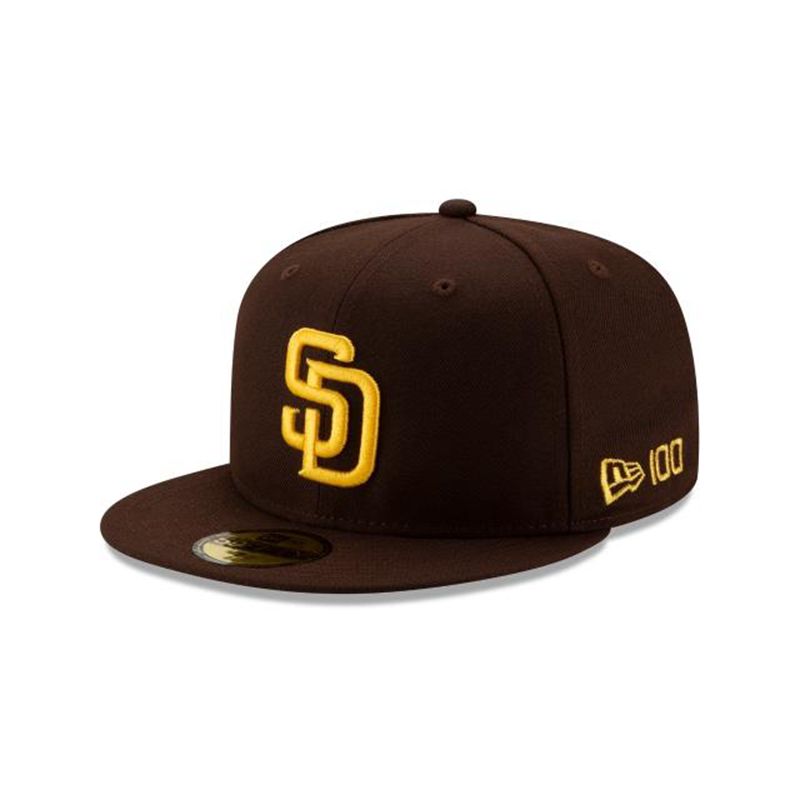 MLB San Diego Padres Team Color 59Fifty Fitted (DNT4658) - Black New Era Caps